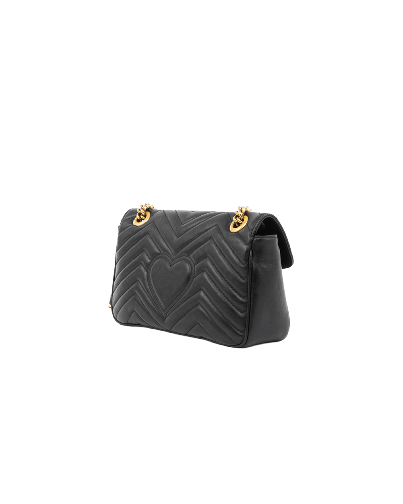 GUCCI MARMONT 26 BLACK CALF GHW 443497 520981 0092