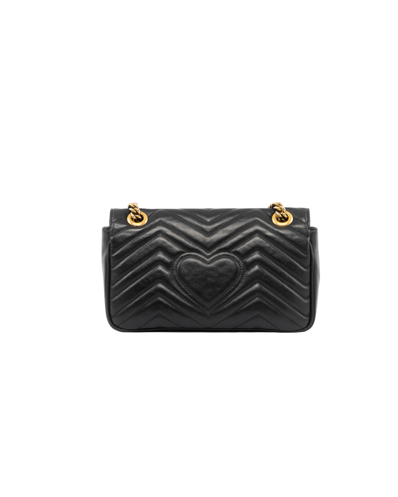 GUCCI MARMONT 26 BLACK CALF GHW 443497 520981 0093
