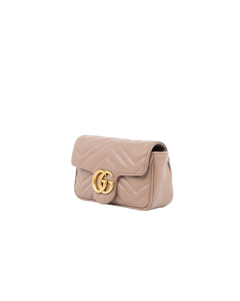 GUCCI MARMONT SUPER MINI PINK NUDE CALF GHW 476433 0416 0019