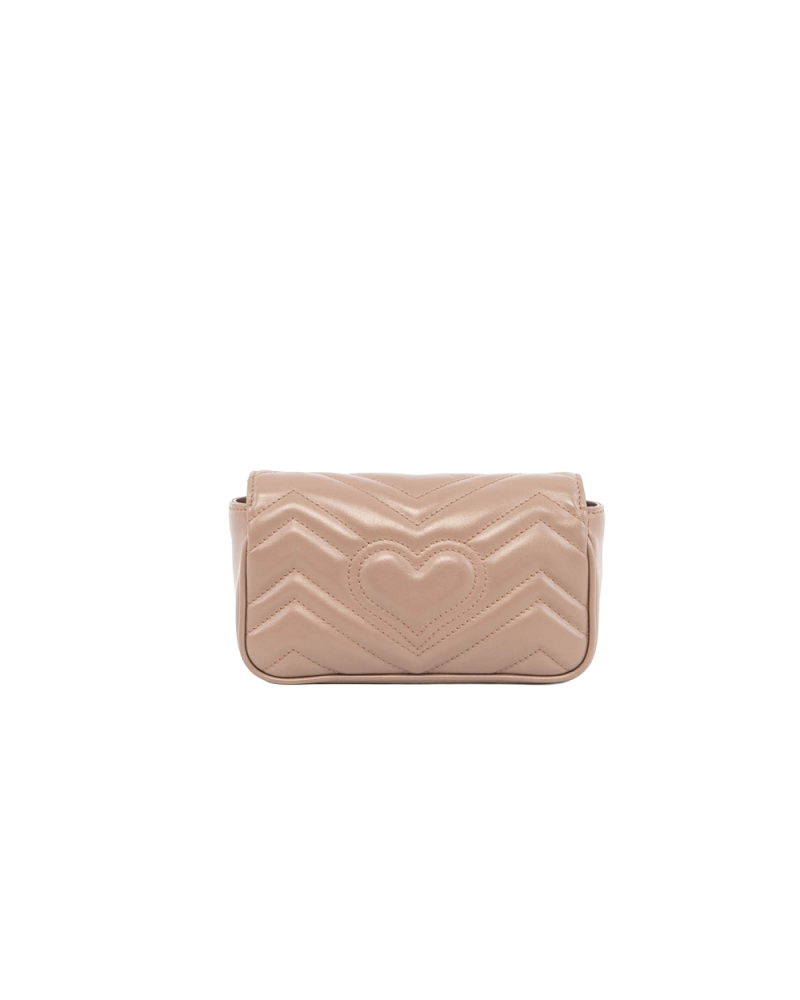 GUCCI MARMONT SUPER MINI PINK NUDE CALF GHW 476433 0416 0021