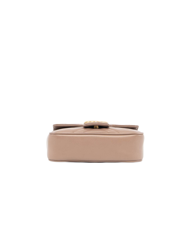 GUCCI MARMONT SUPER MINI PINK NUDE CALF GHW 476433 0416 0022