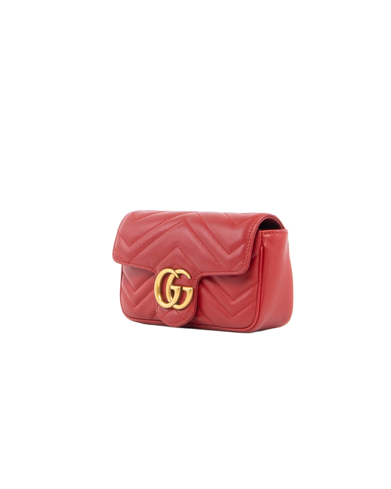 GUCCI MARMONT SUPER MINI RED CALF GHW 476433 0416 5590
