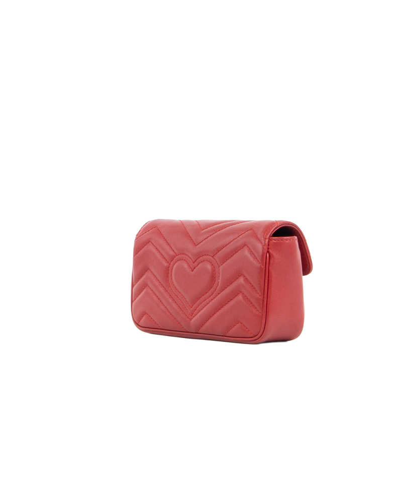 GUCCI MARMONT SUPER MINI RED CALF GHW 476433 0416 5591