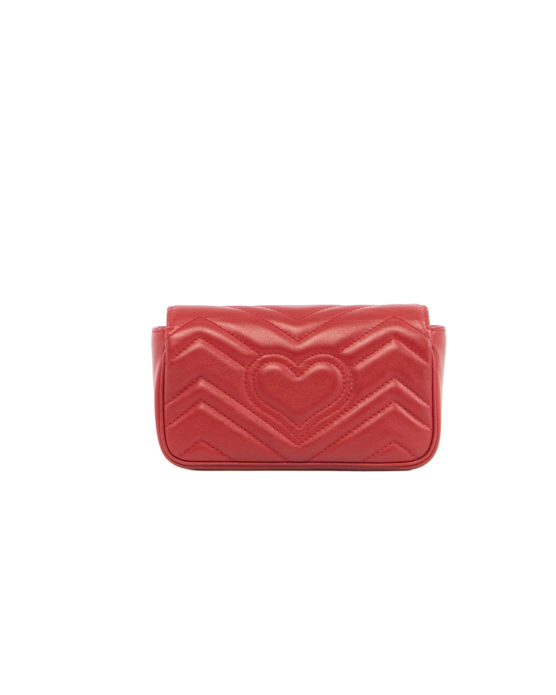 GUCCI MARMONT SUPER MINI RED CALF GHW 476433 0416 5592