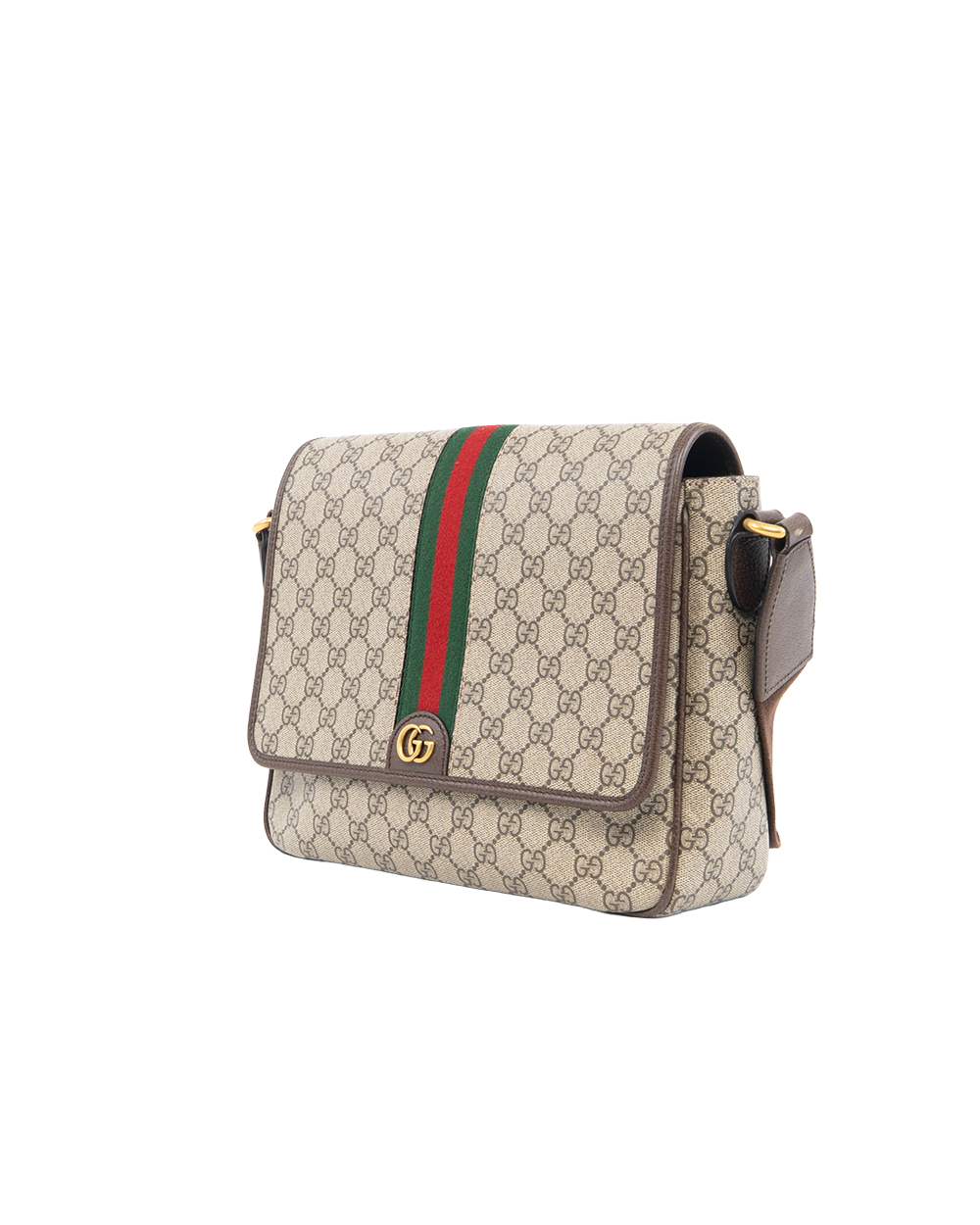 GUCCI OPHIDIA MESSENGER MEDIUM BROWN GG MONOGRAM CANVAS GHW 761741 529981 0052