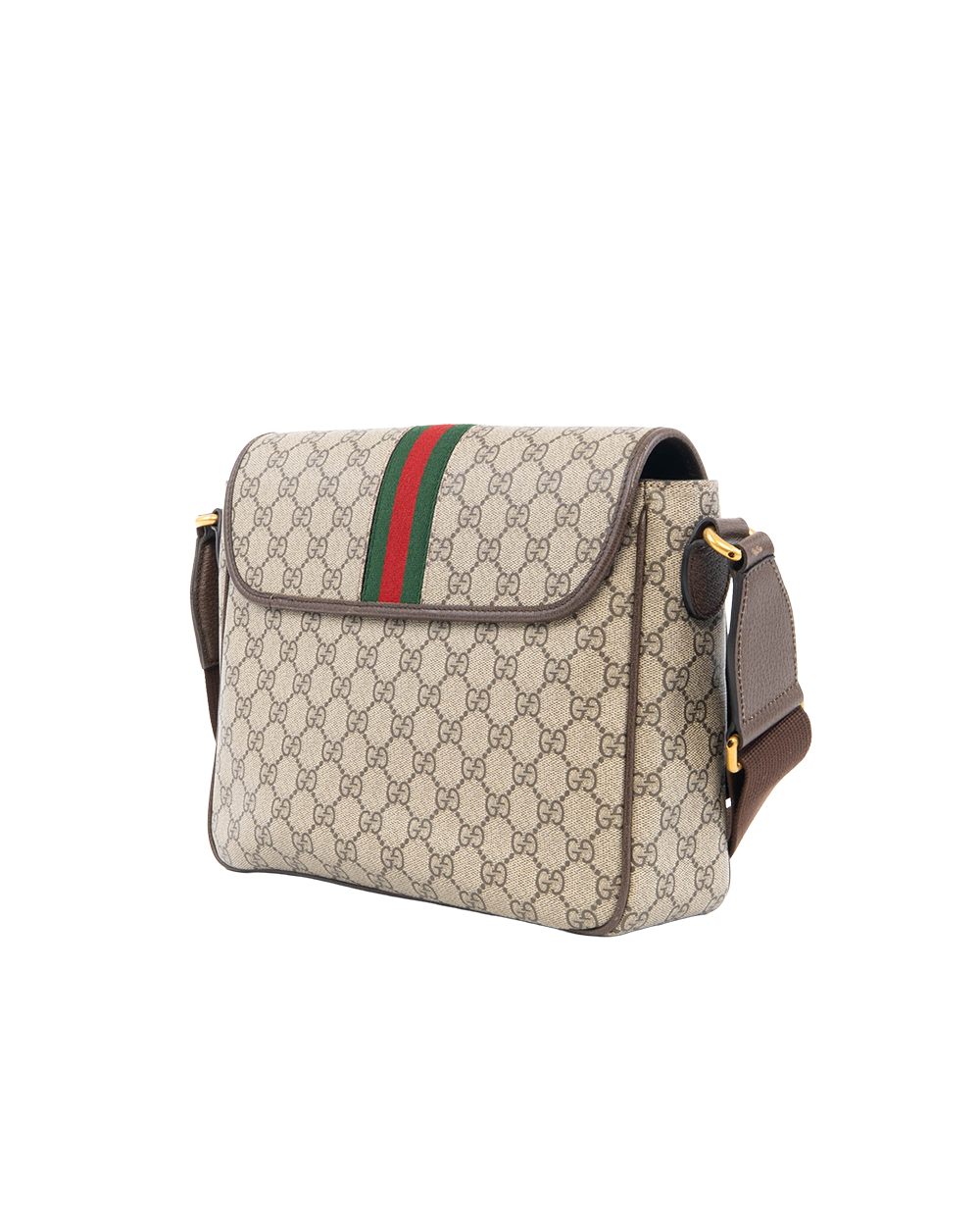 GUCCI OPHIDIA MESSENGER MEDIUM BROWN GG MONOGRAM CANVAS GHW 761741 529981 0053
