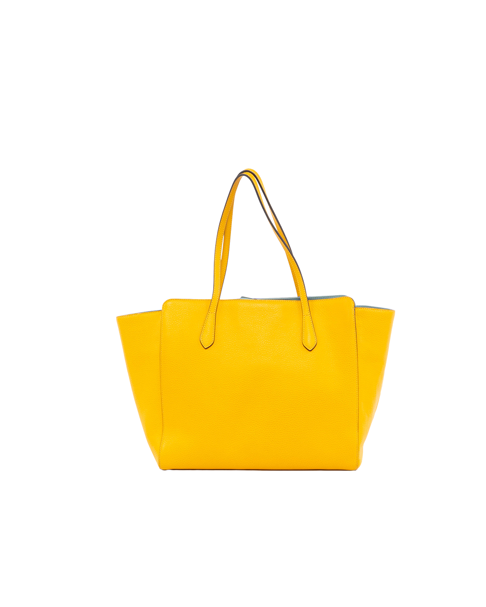 GUCCI SWING TOTE BAG YELLOW GOLD BLUE CALF GHW 354397 525040 0121