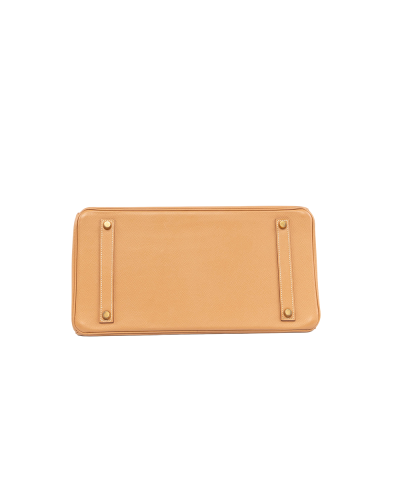HERMES BIRKIN 35 GOLD EPSOM GHW STAMP C 0169
