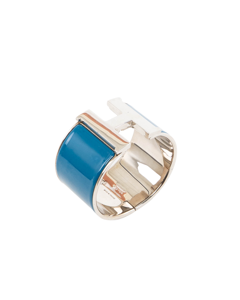 HERMES CLIC CLAC 3 CM PM BLUE SILVER SHW 0202