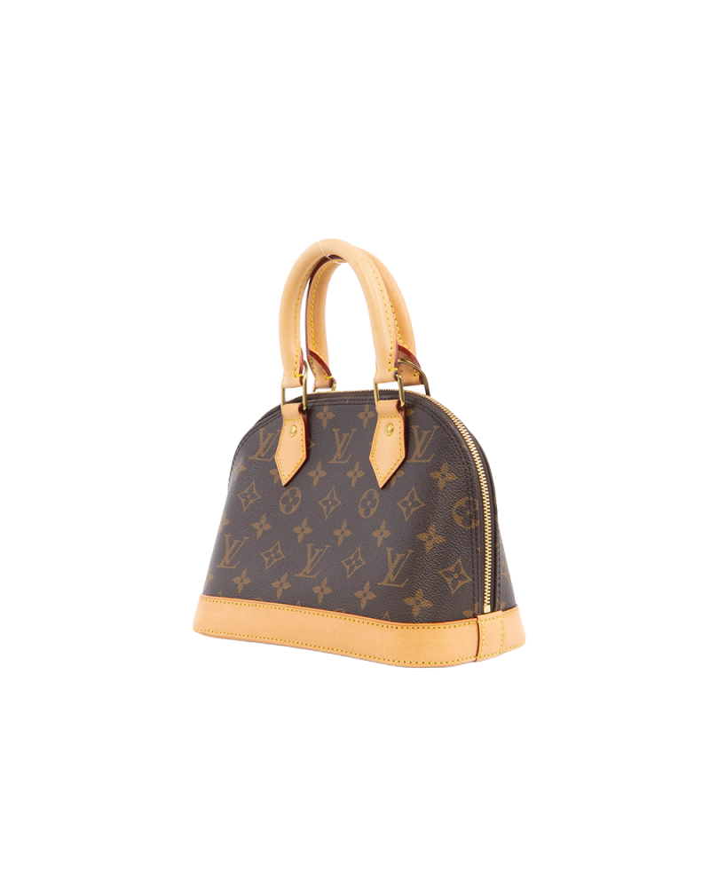 LV ALMA BB BROWN MONOGRAM CANVAS GHW MICROCHIP 5344
