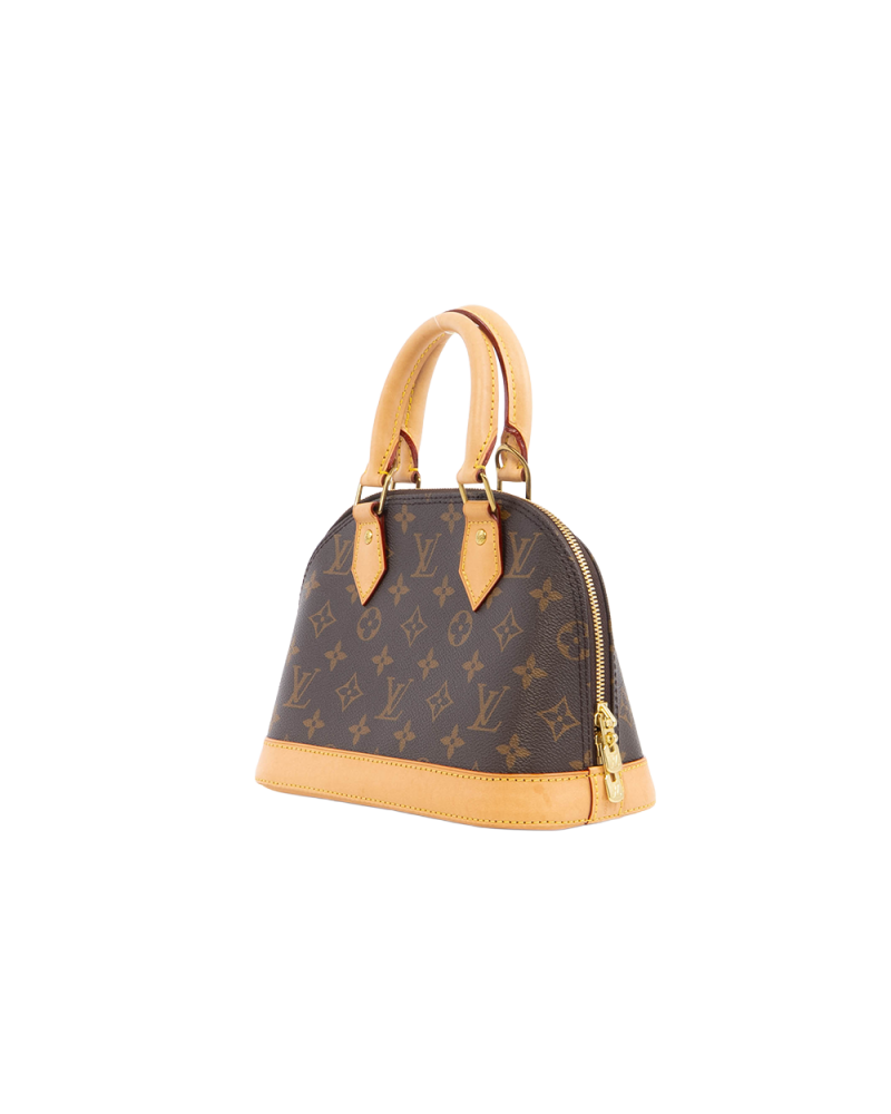 LV ALMA BB BROWN MONOGRAM CANVAS GHW MICROCHIP 5345