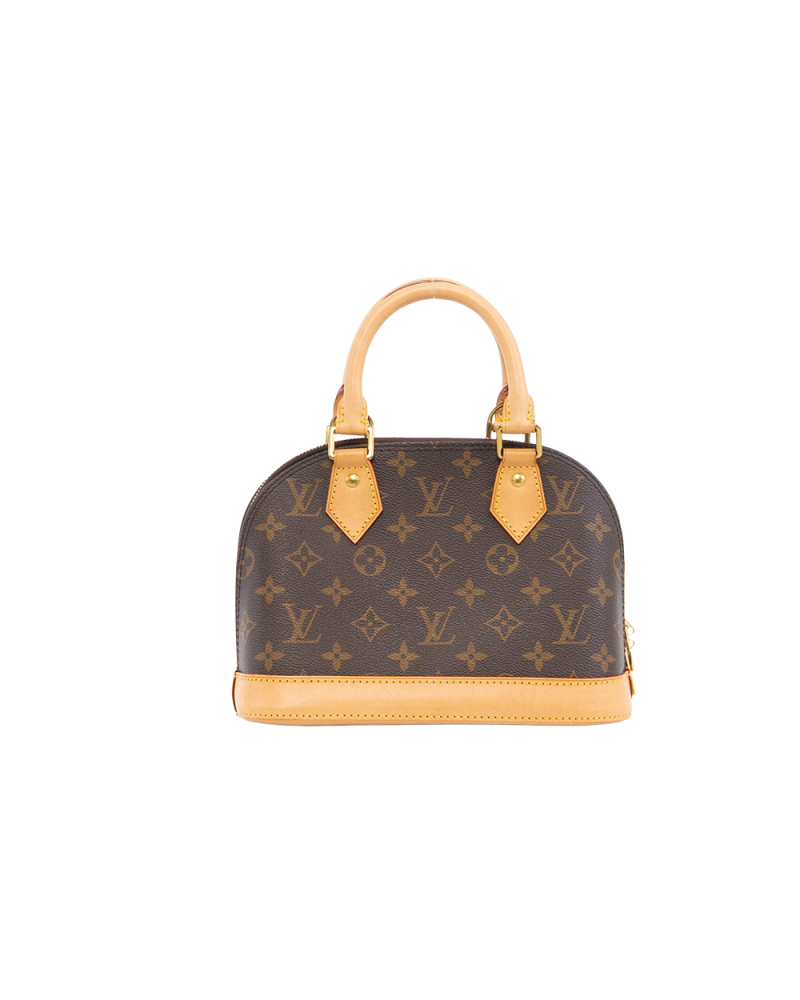 LV ALMA BB BROWN MONOGRAM CANVAS GHW MICROCHIP 5346