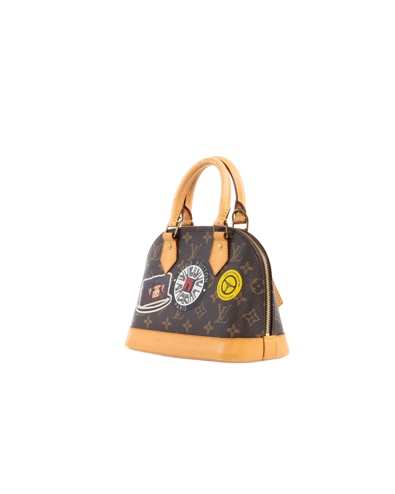 LV ALMA BB BROWN WORLD TOUR MONOGRAM CANVAS GHW AA2186 5374