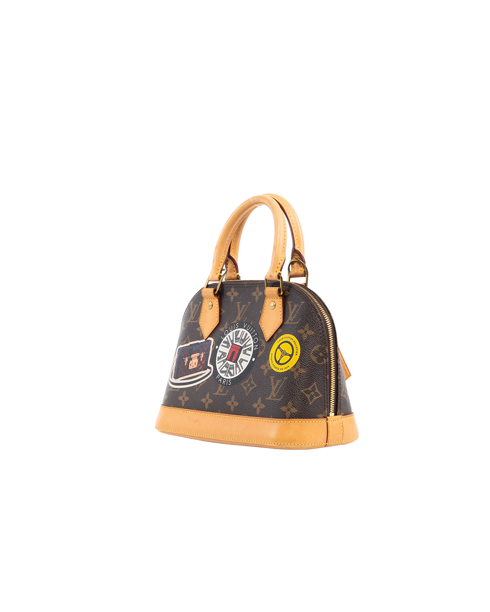 LV ALMA BB BROWN WORLD TOUR MONOGRAM CANVAS GHW AA2186 5374