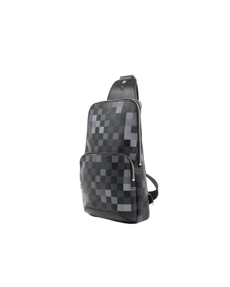 LV AVENUE SLING BAG PM BLACK GRAPHITE CANVAS SHW MICROCHIP 0050