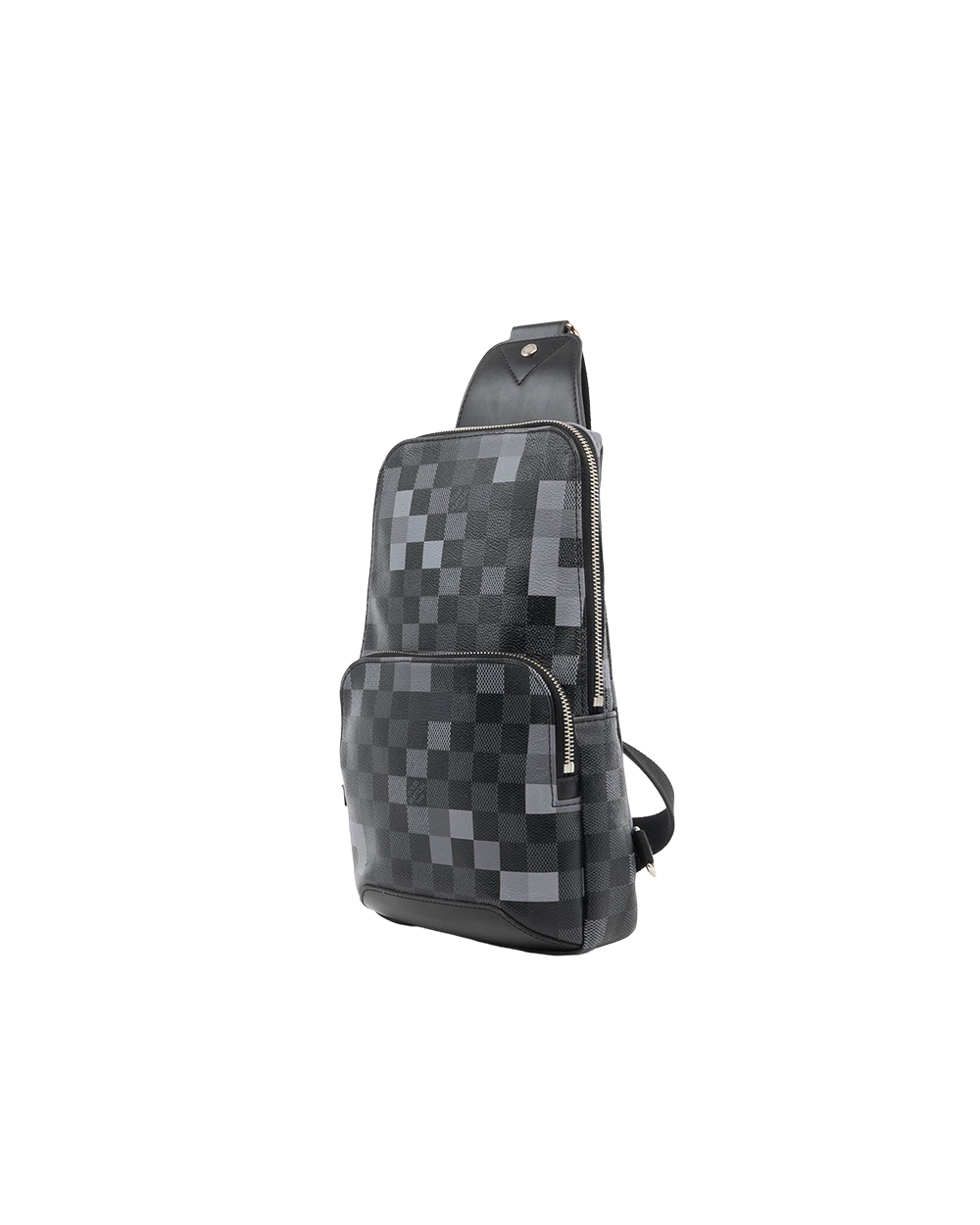 LV AVENUE SLING BAG PM BLACK GRAPHITE CANVAS SHW MICROCHIP 0050