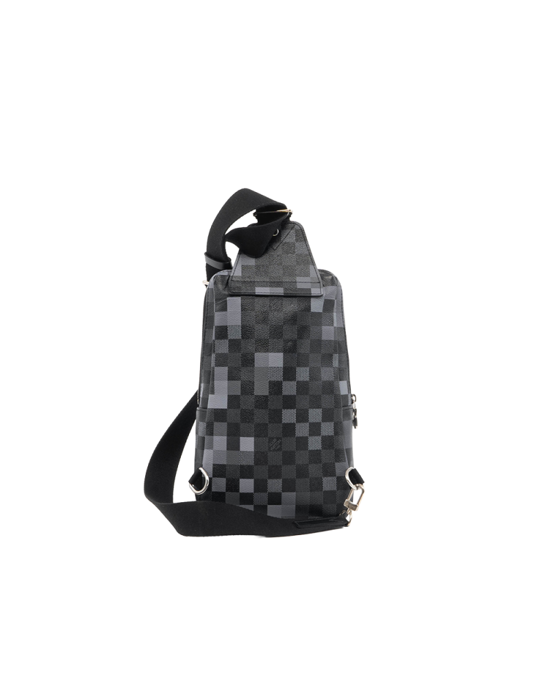 LV AVENUE SLING BAG PM BLACK GRAPHITE CANVAS SHW MICROCHIP 0052