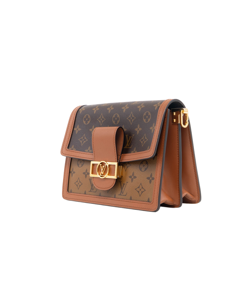 LV DAUPHINE MM BROWN MONOGRAM CANVAS GHW MICROCHIP 5510