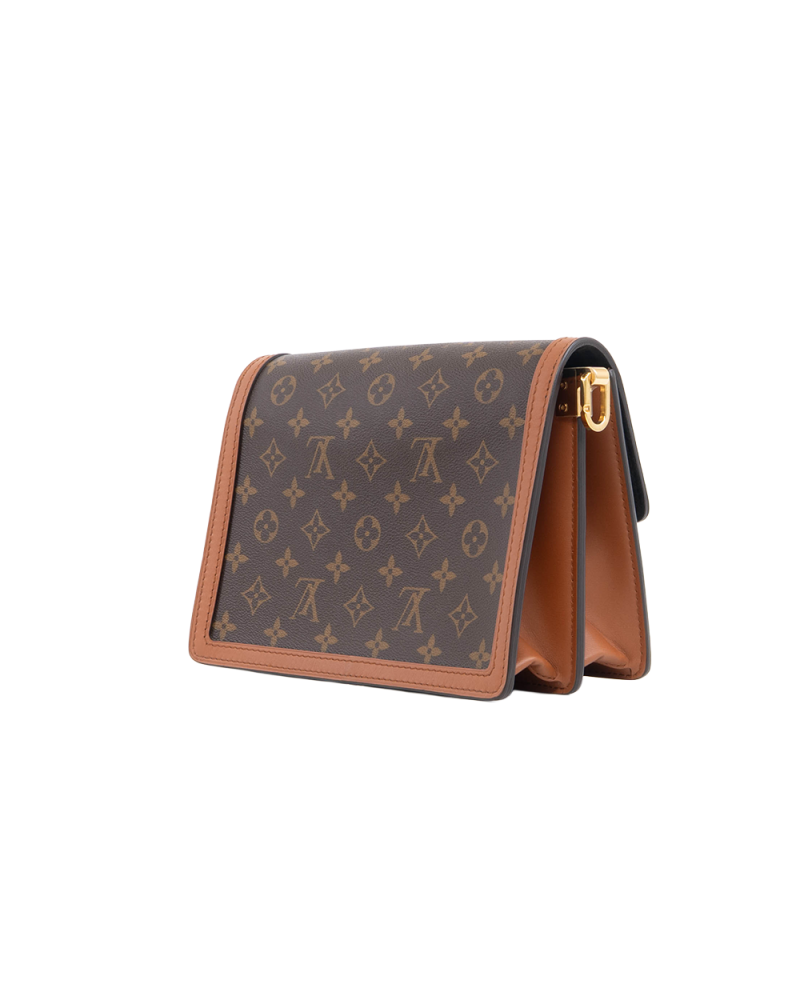 LV DAUPHINE MM BROWN MONOGRAM CANVAS GHW MICROCHIP 5511