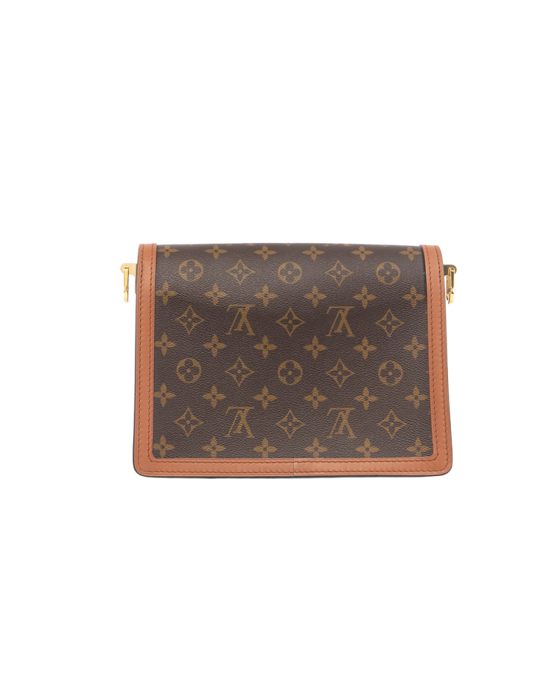 LV DAUPHINE MM BROWN MONOGRAM CANVAS GHW MICROCHIP 5512