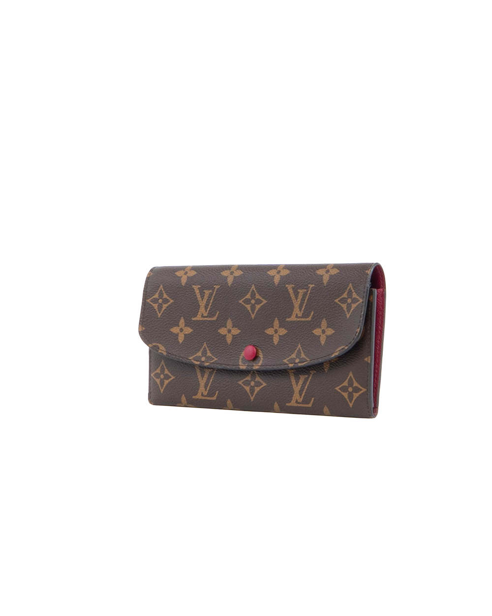 LV EMILIE WALLET LONG BROWN RED MONOGRAM CANVAS GHW SN2169 5579