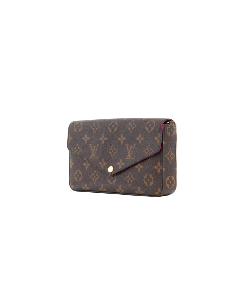LV FELICIE BROWN RED MONOGRAM CANVAS GHW CA1114 5546