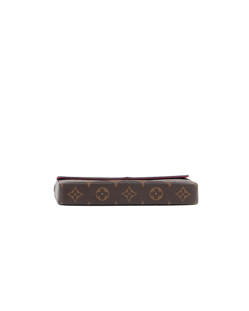 LV FELICIE BROWN RED MONOGRAM CANVAS GHW CA1114 5549
