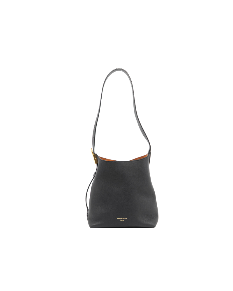 LV LOW KEY HOBO PM BLACK BROWN MONOGRAN CALF GHW MICROCHIP 0098
