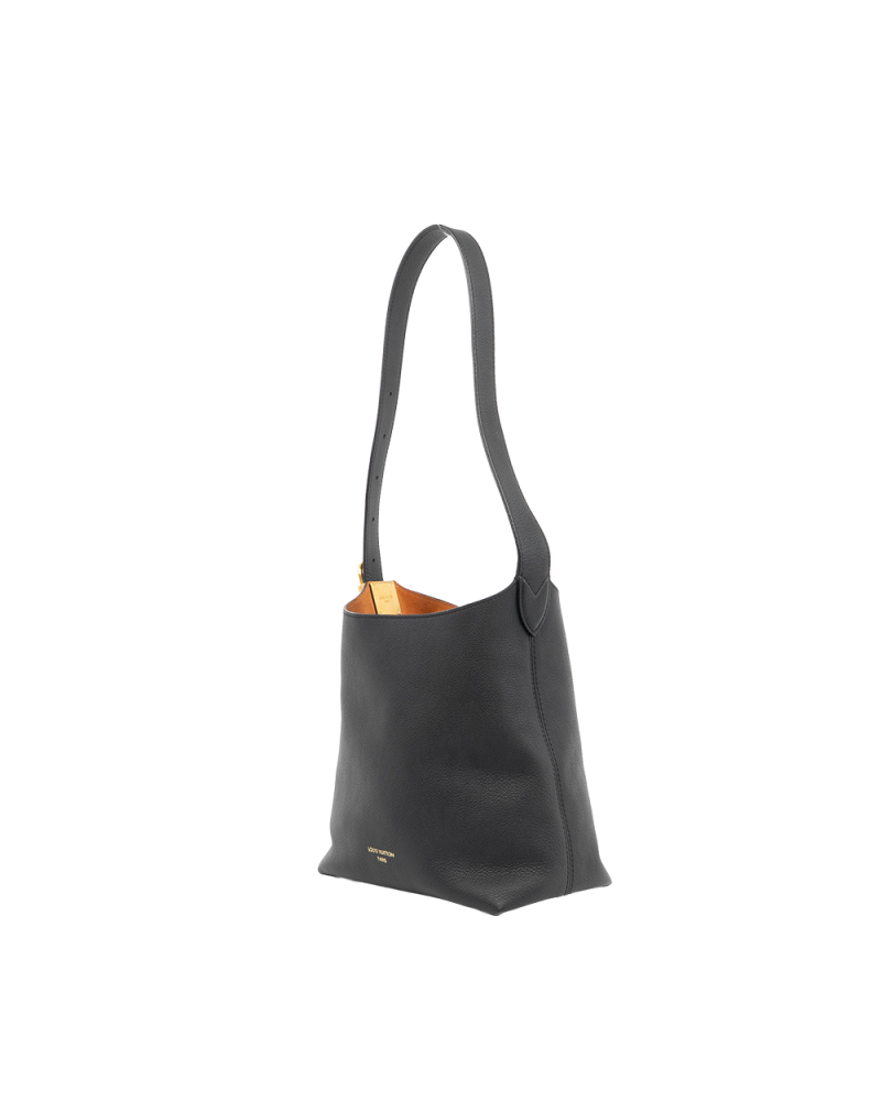 LV LOW KEY HOBO PM BLACK BROWN MONOGRAN CALF GHW MICROCHIP 0099