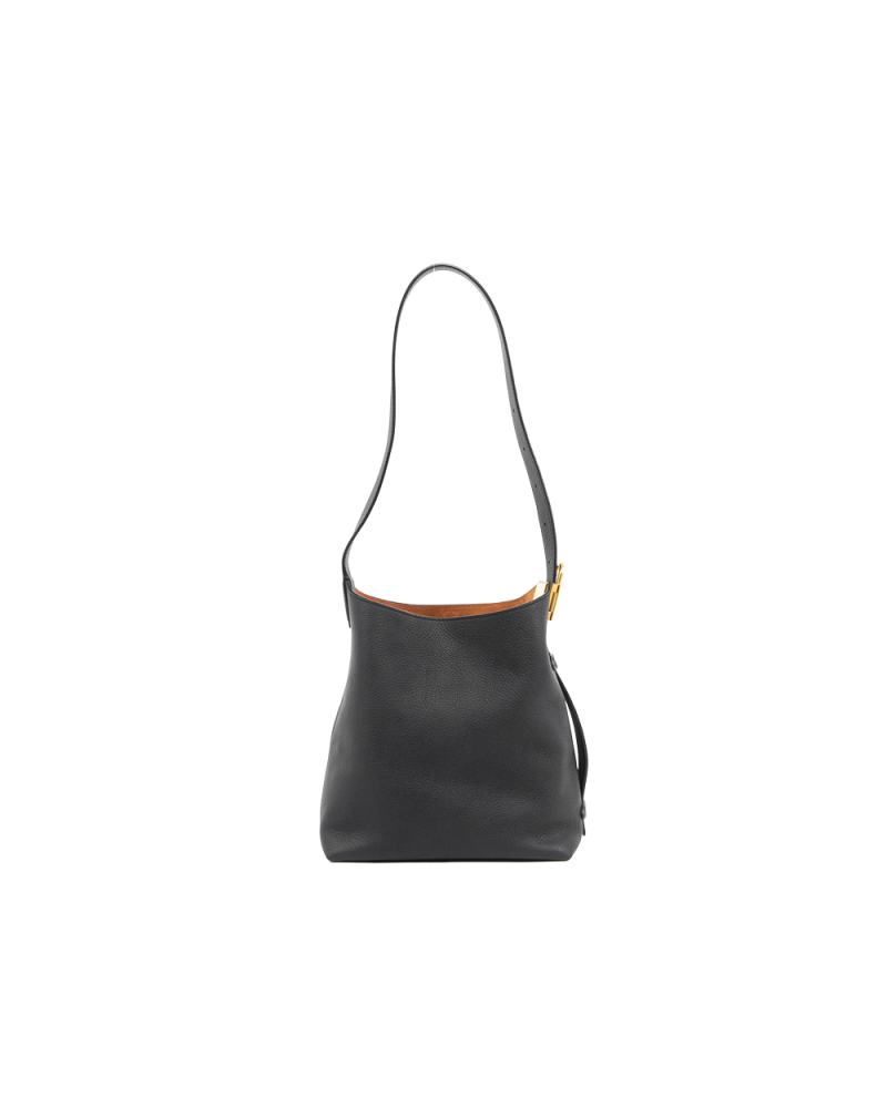LV LOW KEY HOBO PM BLACK BROWN MONOGRAN CALF GHW MICROCHIP 0101