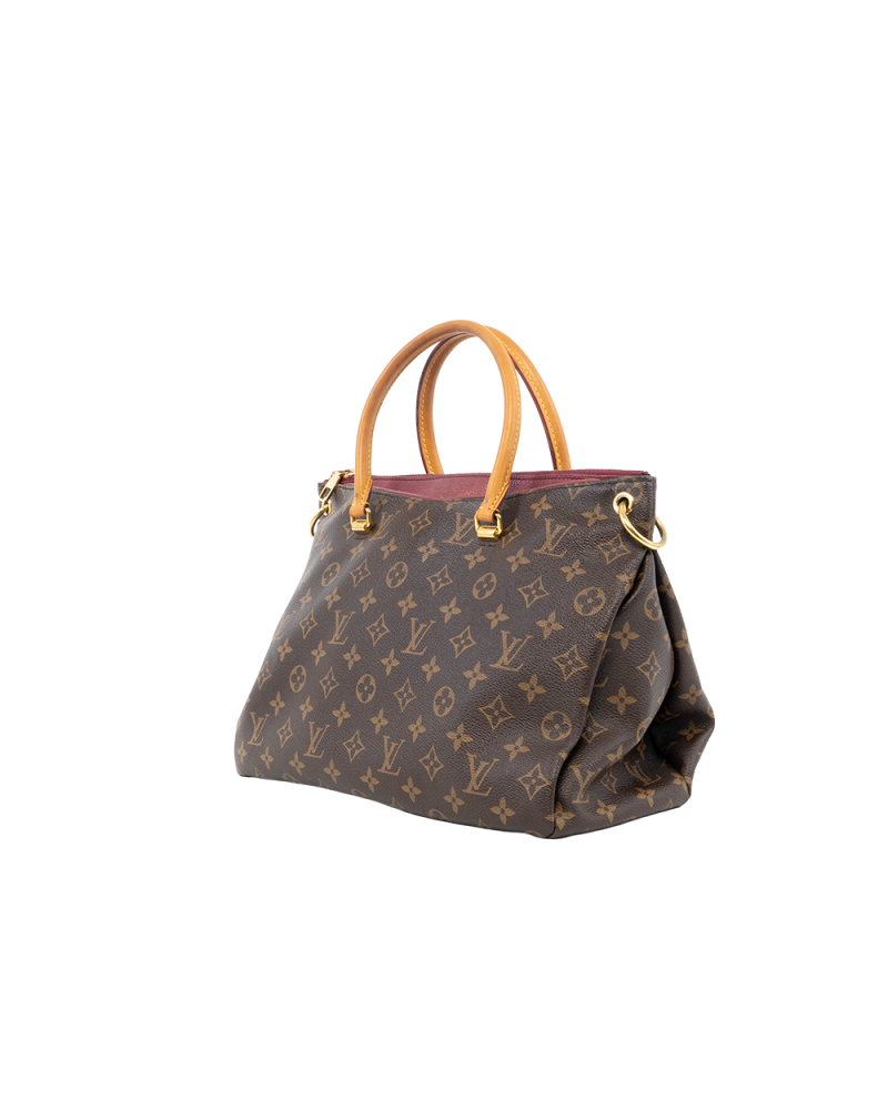 LV PALLAS MM BROWN BURGANDY MONOGRAM CANVAS GHW CA3163 0003