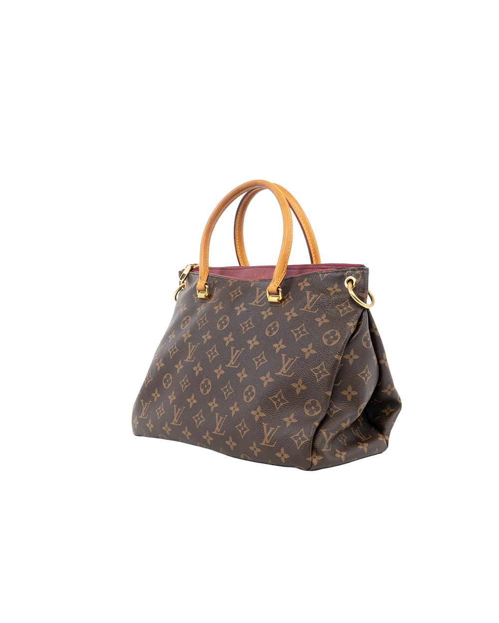 LV PALLAS MM BROWN BURGANDY MONOGRAM CANVAS GHW CA3163 0003