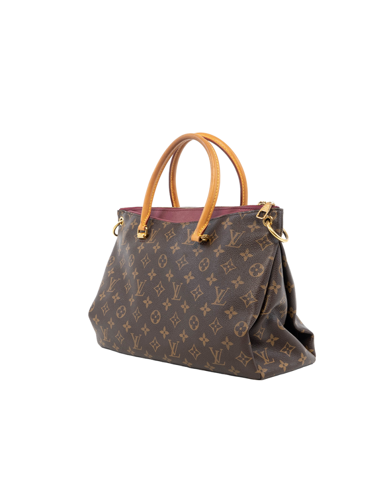 LV PALLAS MM BROWN BURGANDY MONOGRAM CANVAS GHW CA3163 0004