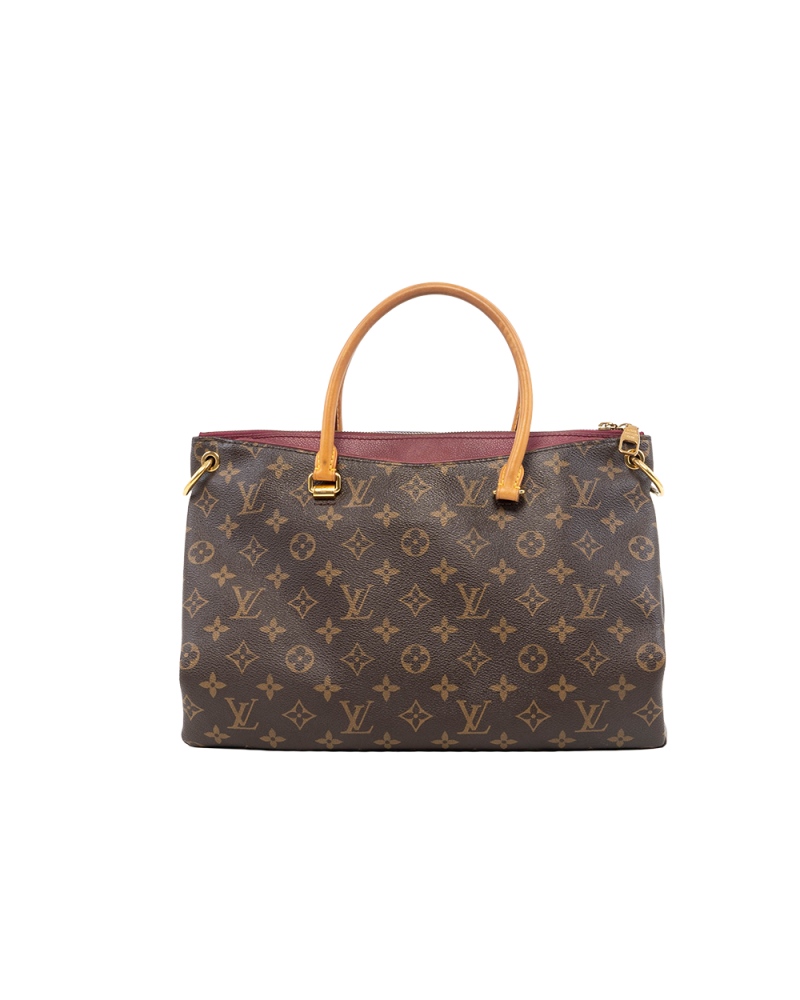 LV PALLAS MM BROWN BURGANDY MONOGRAM CANVAS GHW CA3163 0005