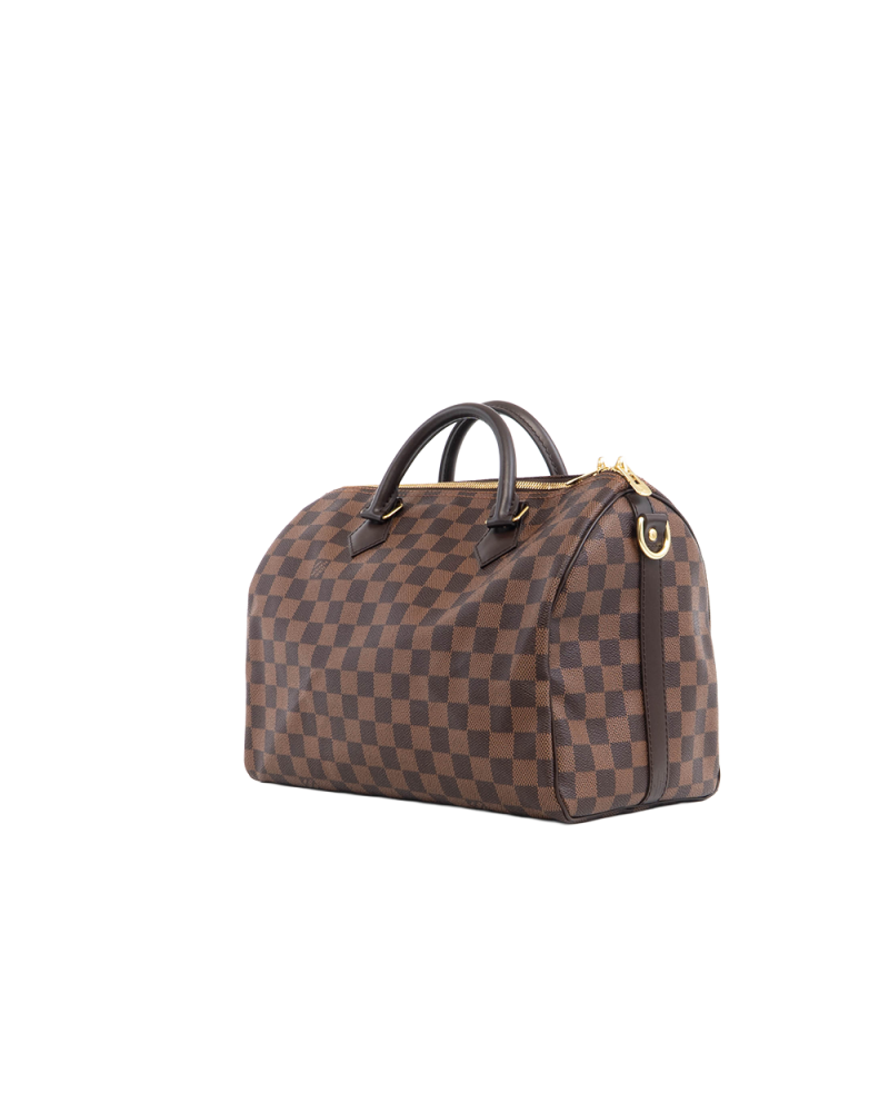 LV SPEEDY BAND 30 BROWN DAMIER CANVAS GHW AA0165 5391