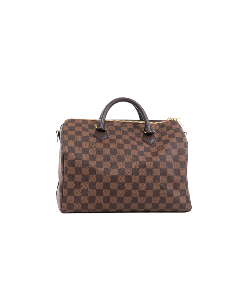 LV SPEEDY BAND 30 BROWN DAMIER CANVAS GHW AA0165 5392