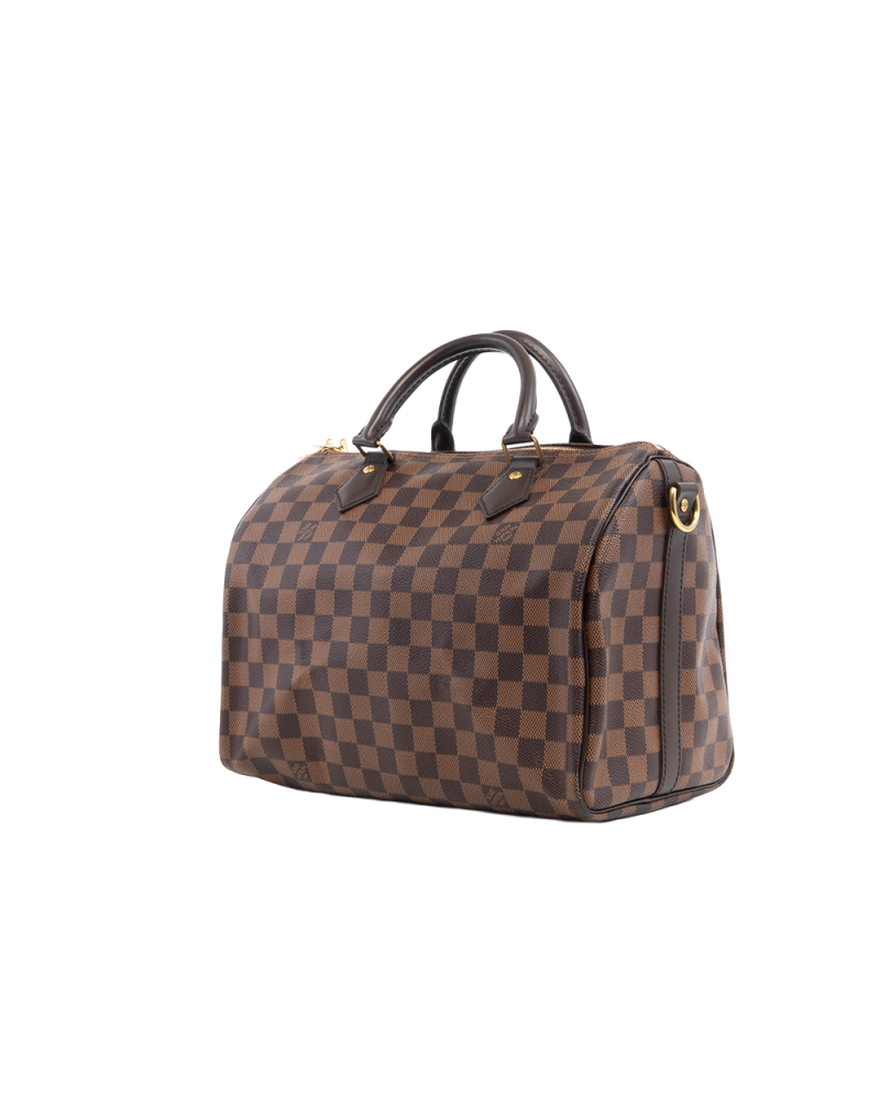LV SPEEDY BAND 30 BROWN DAMIER CANVAS GHW MB4118 5439