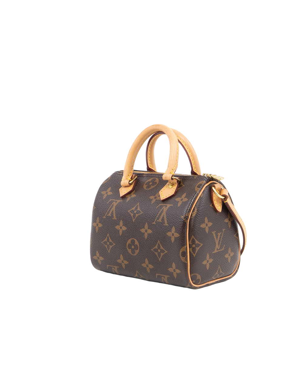LV SPEEDY NANO BROWN MONOGRAM CANVAS GHW MICROCHIP 0039