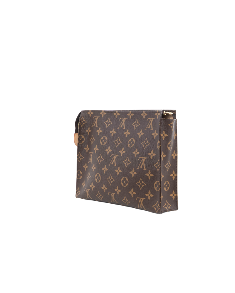 LV TOILETRY POUCH 26 BROWN MONOGRAM CANVAS GHW UB3220 0028