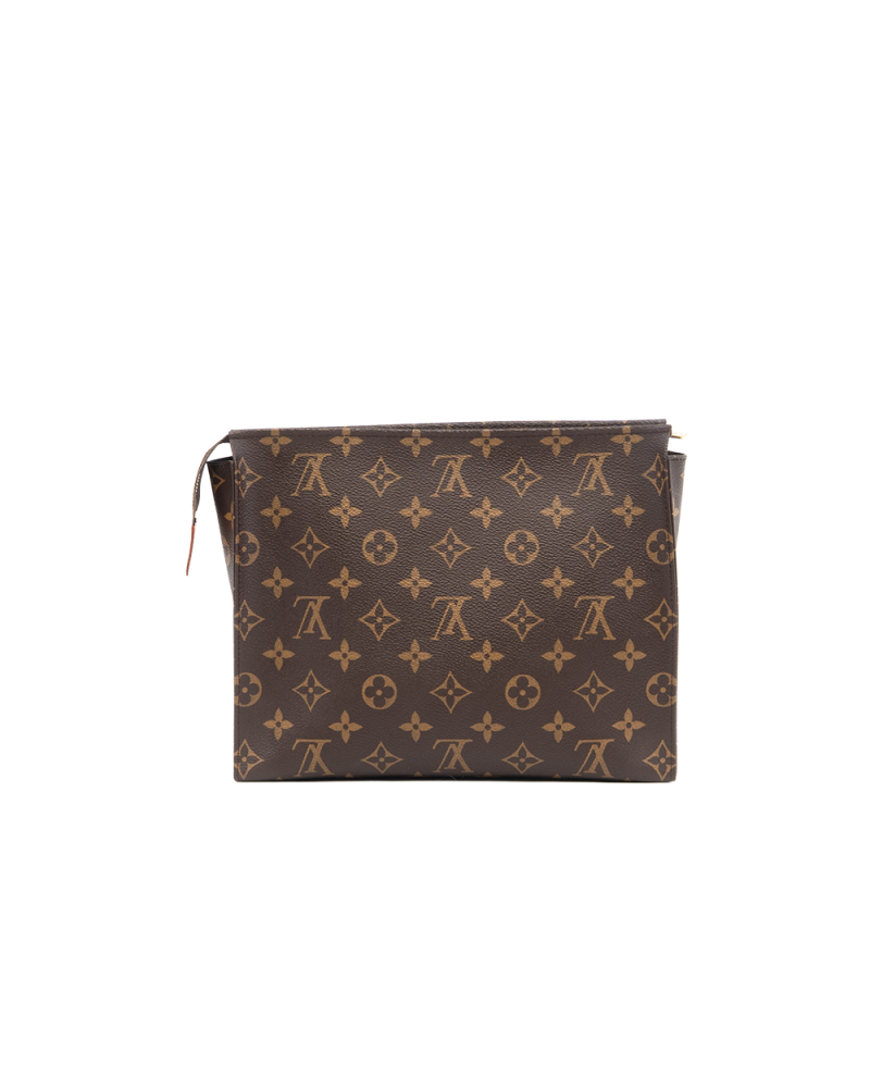 LV TOILETRY POUCH 26 BROWN MONOGRAM CANVAS GHW UB3220 0029