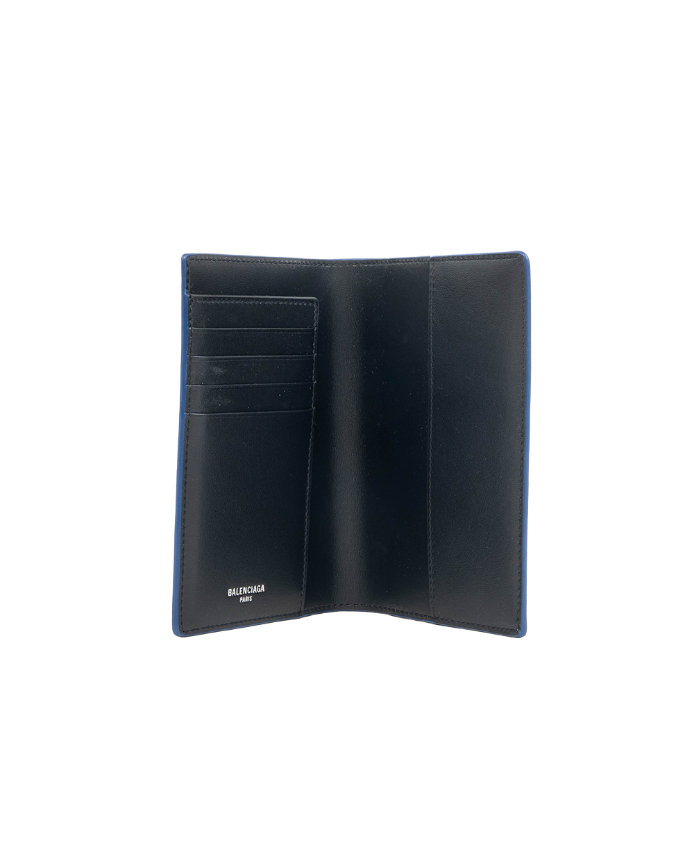 NEW BALENCIAGA PASSPORT HOLDER BLUE CALF L56 4213 5419