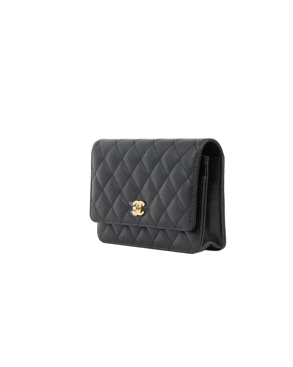NEW CHANEL WOC TURNLOCK BLACK CAVIAR GHW UC2UL57C 5530