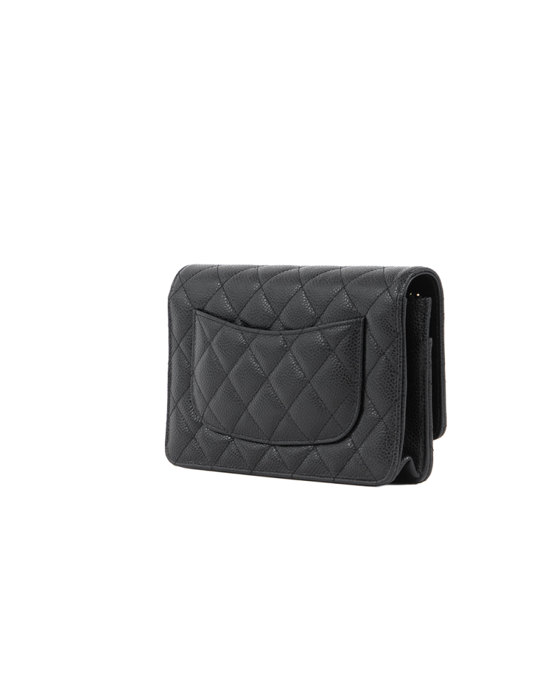 NEW CHANEL WOC TURNLOCK BLACK CAVIAR GHW UC2UL57C 5531