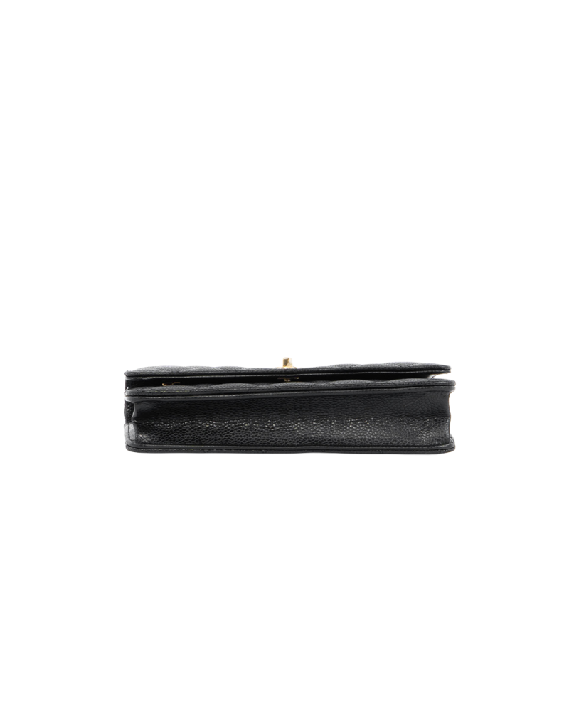 NEW CHANEL WOC TURNLOCK BLACK CAVIAR GHW UC2UL57C 5533