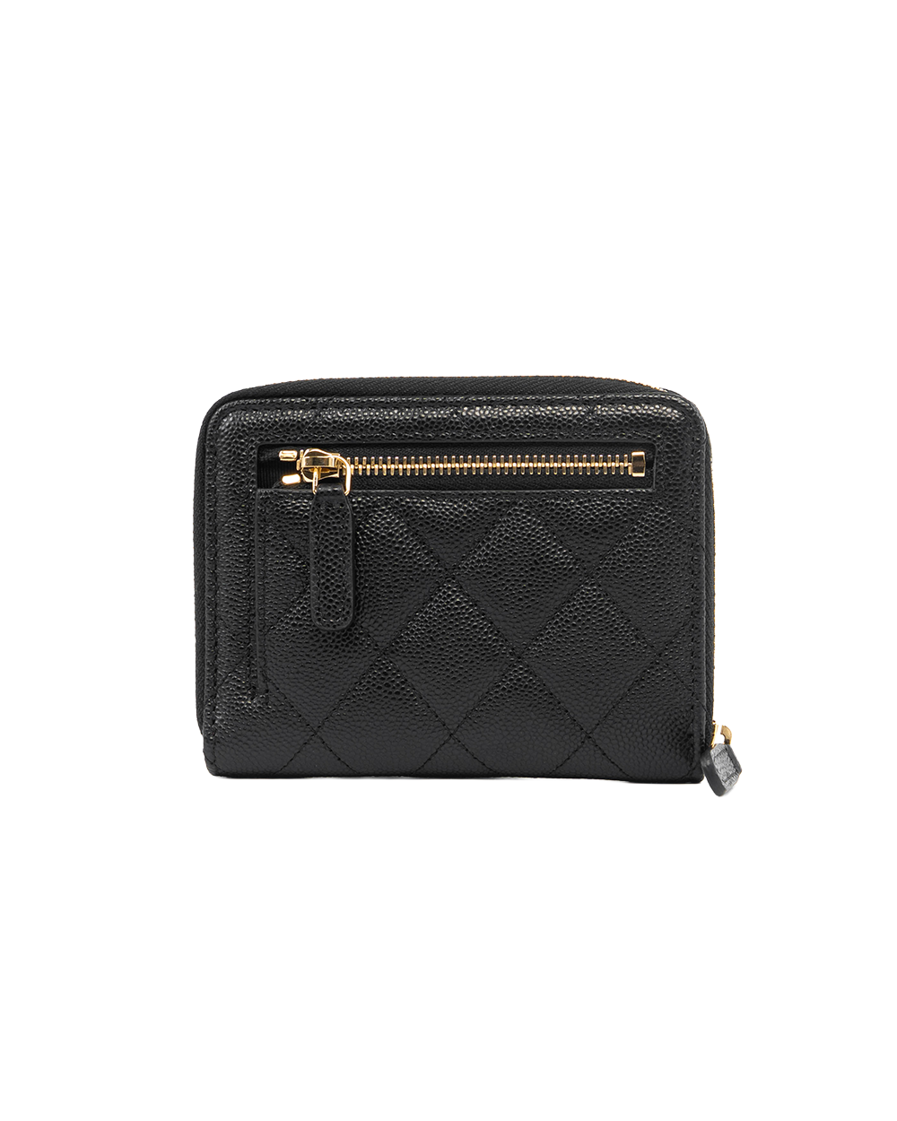 NEW CHANEL ZIPPY WALLET SHORT BLACK CAVIAR GHW XGUC32U4 5281