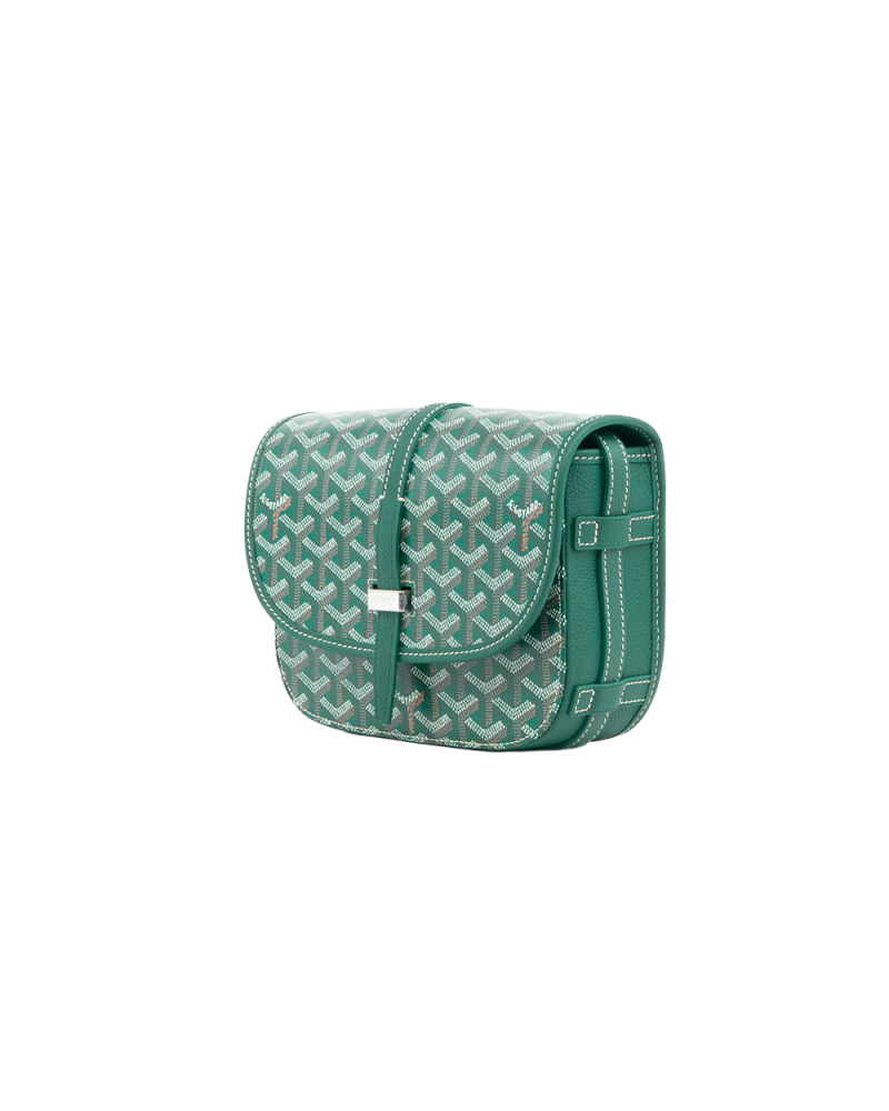 NEW GOYARD BELVEDERE PM GREEN CANVAS SHW MAE120241 5381