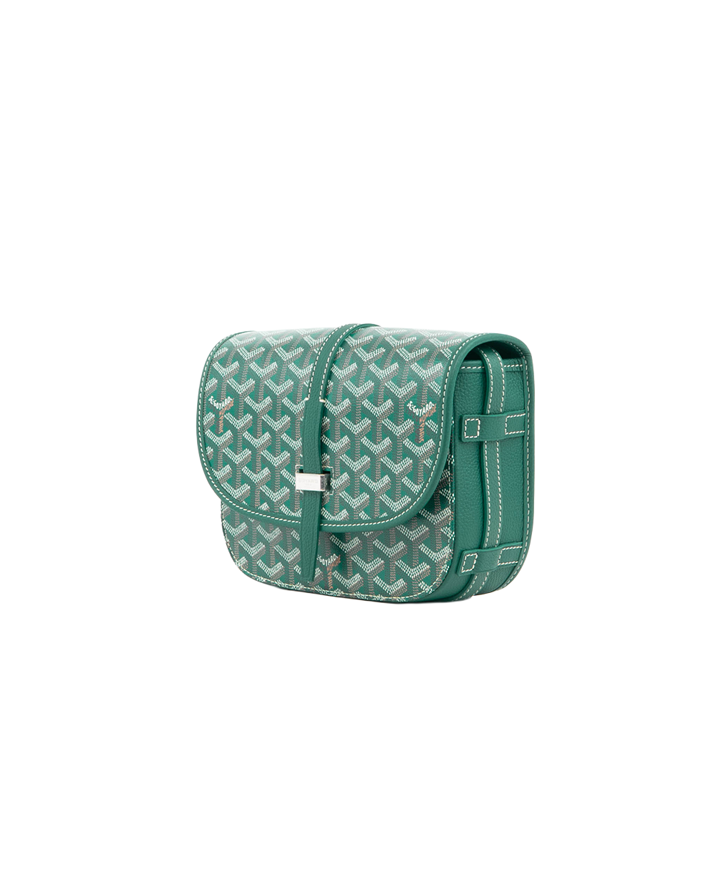 NEW GOYARD BELVEDERE PM GREEN CANVAS SHW MAE120241 5381