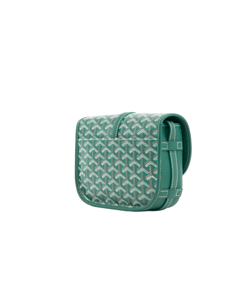 NEW GOYARD BELVEDERE PM GREEN CANVAS SHW MAE120241 5382