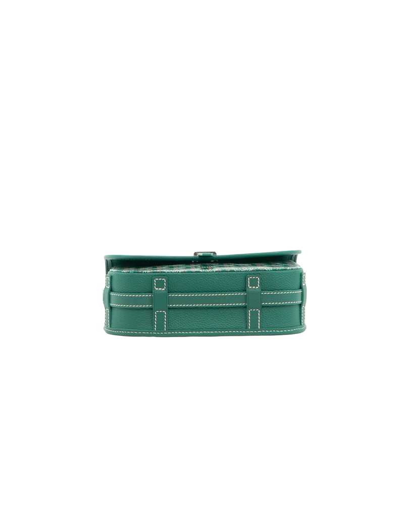 NEW GOYARD BELVEDERE PM GREEN CANVAS SHW MAE120241 5384