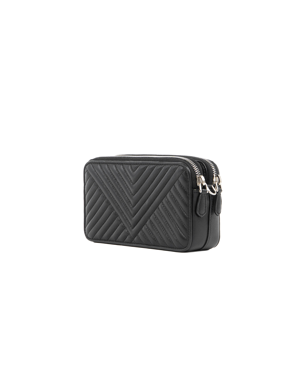 PRADA DIAGRAMME SHOULDER BAG SMALL BLACK CALF SHW 5313